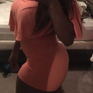 Fashion nova peach romper
